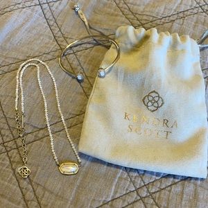 Kendra Scott White pendant necklace and bracelet
